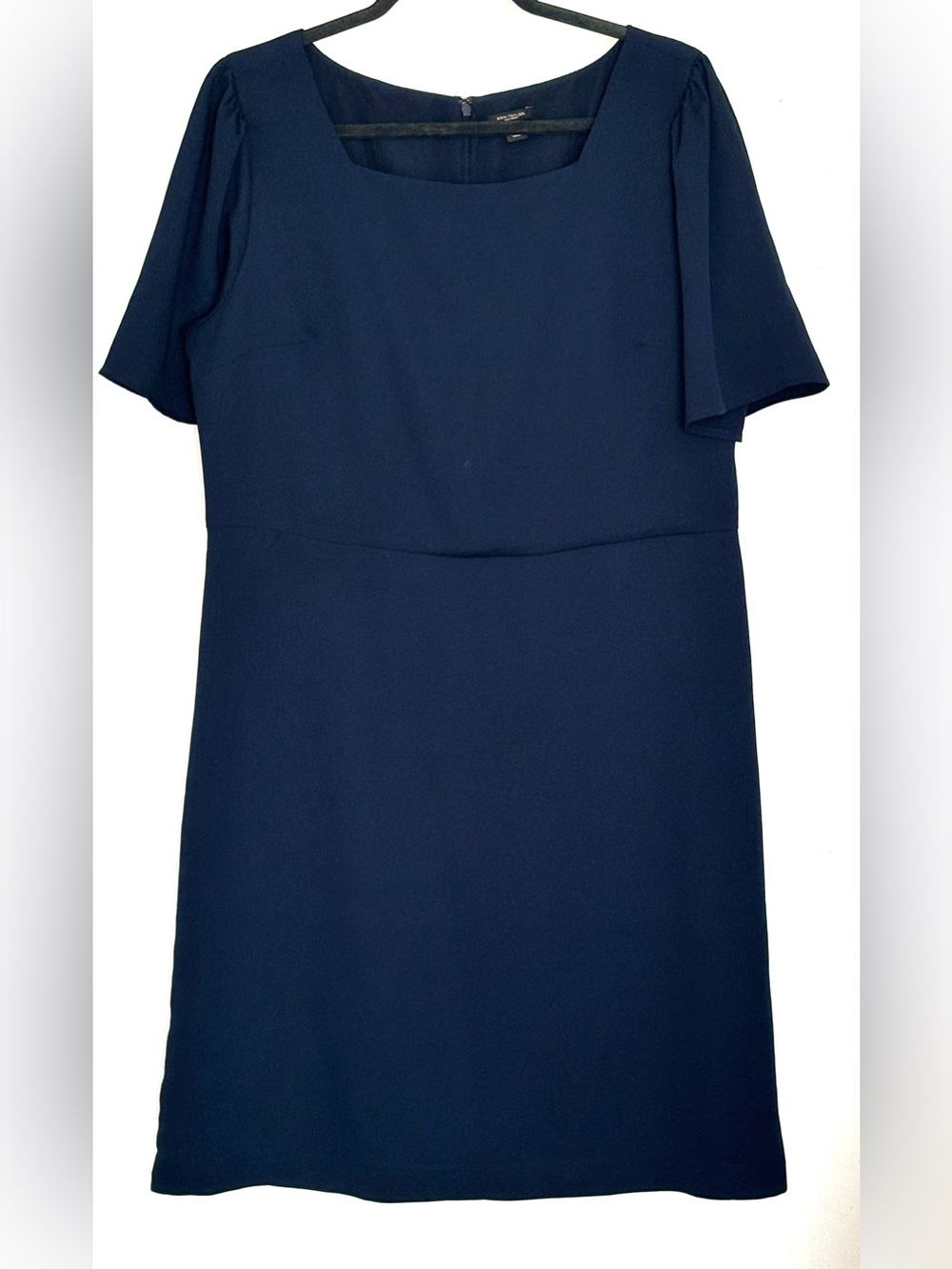Ann Taylor Factory Square Neck Sheath Dress Navy Size 14